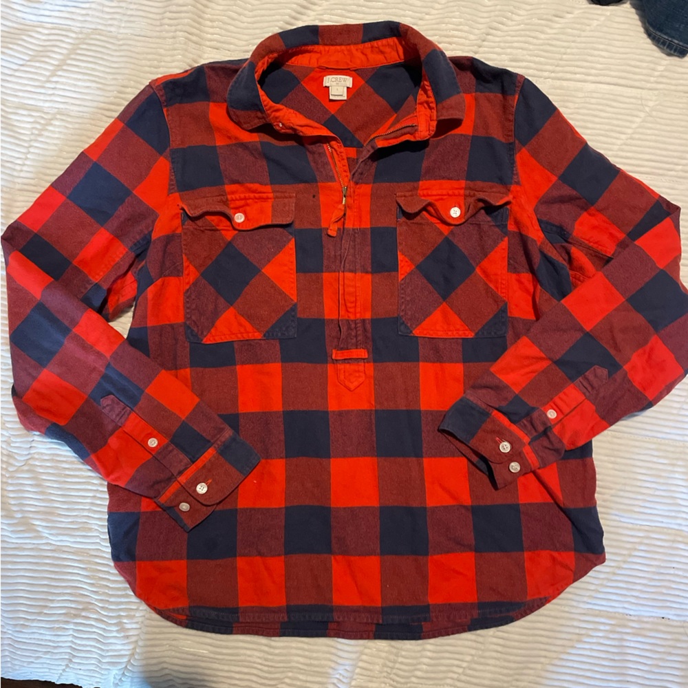 J crew half zip flannel